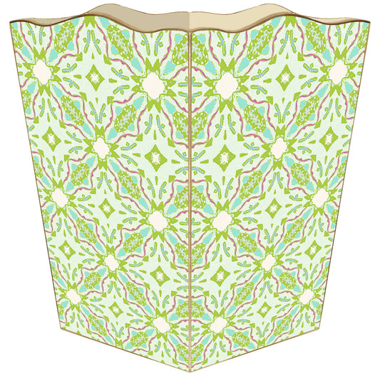 WB7832-Lagos Green by Laura Park Wastepaper Basket - Bella Boutique