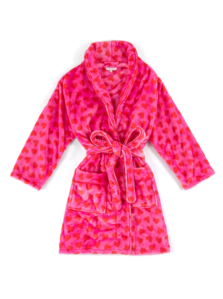 SHIRALEAH HEARTS ROBE, PINK