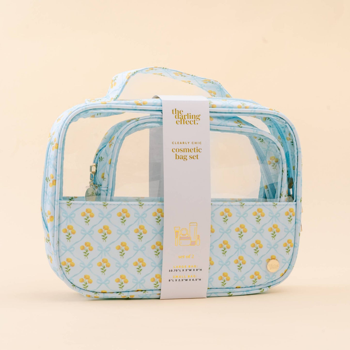 Clearly Chic Cosmetic Bag Set-Marigold Lane Blue - Bella Boutique