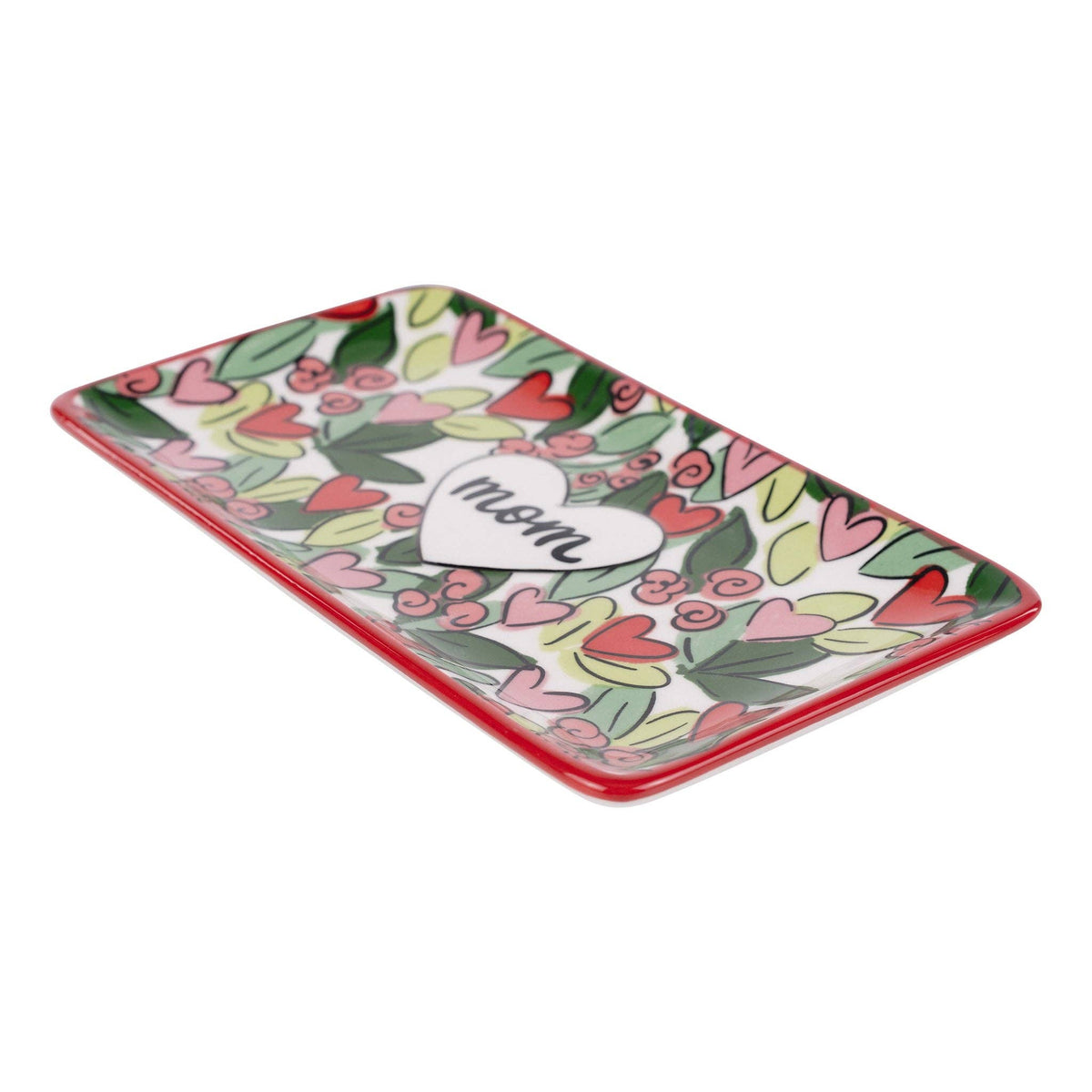 Mom Hearts & Flowers Trinket Tray - Bella Boutique