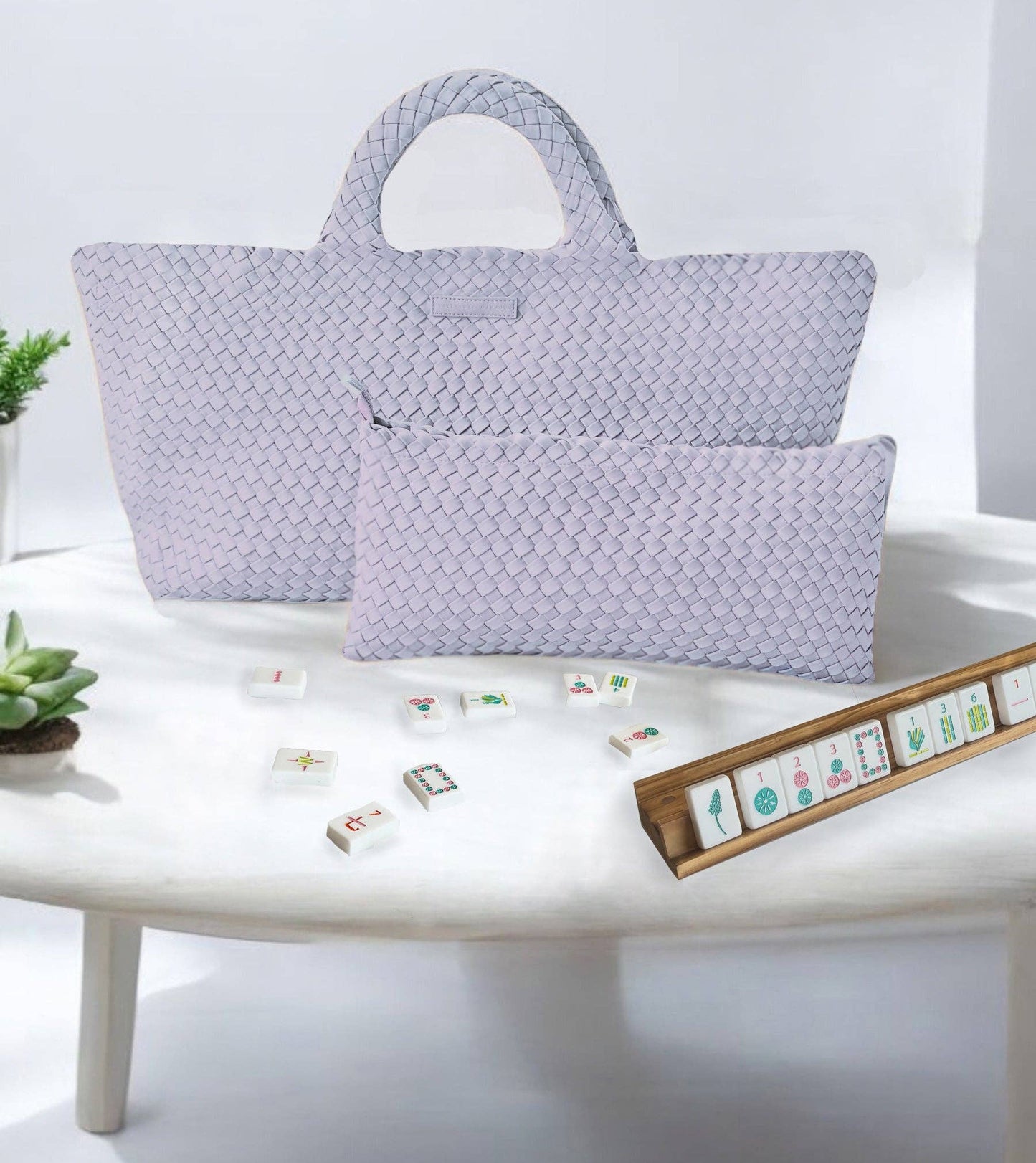 Lavender Woven Tote