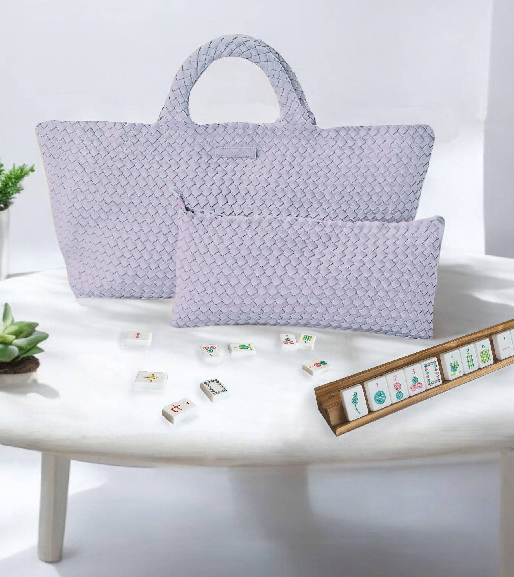 Lavender Woven Tote