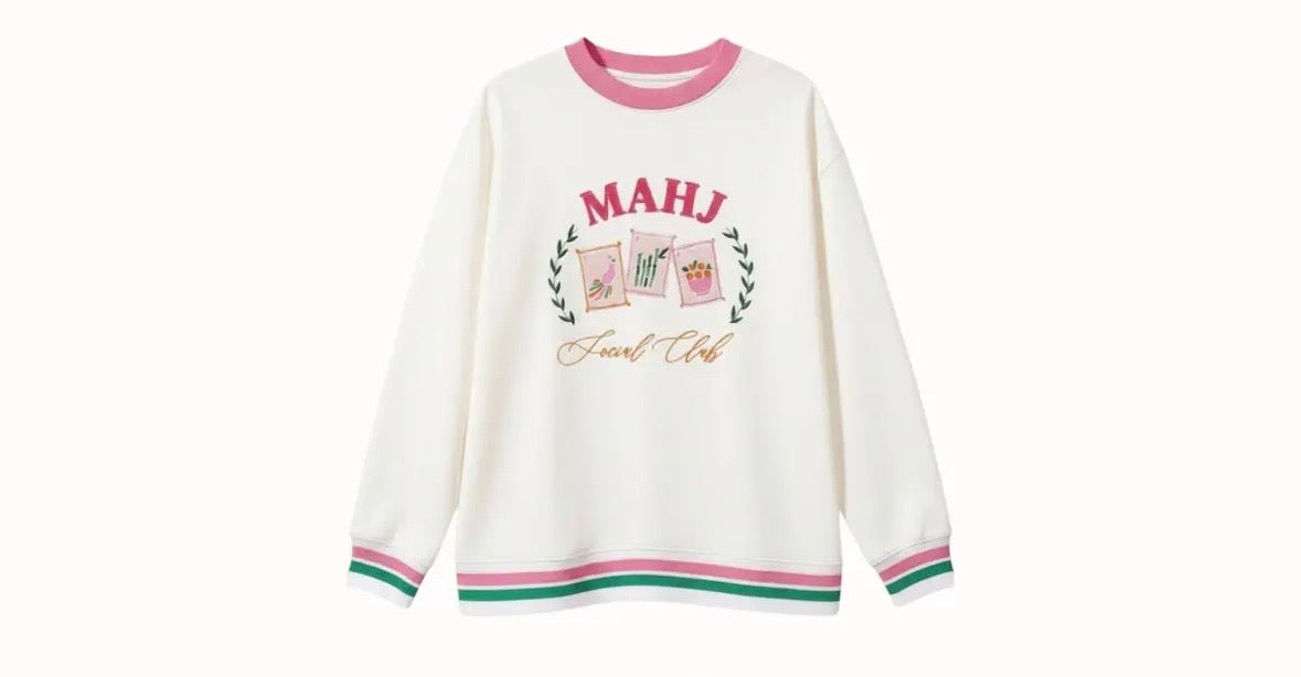 Oversized Crew Mahjong Social Club - Bella Boutique