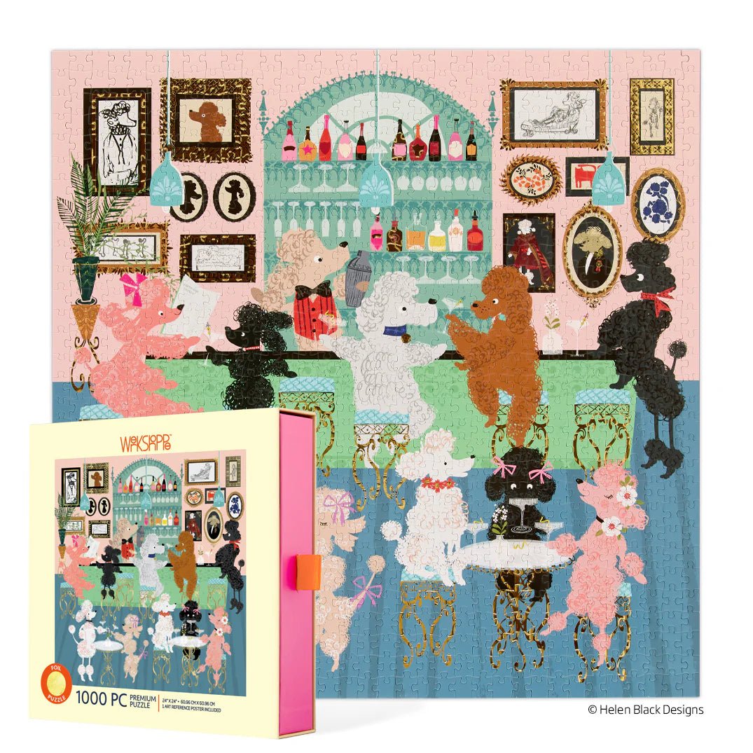 Poodle Martini Lounge Puzzle - Bella Boutique