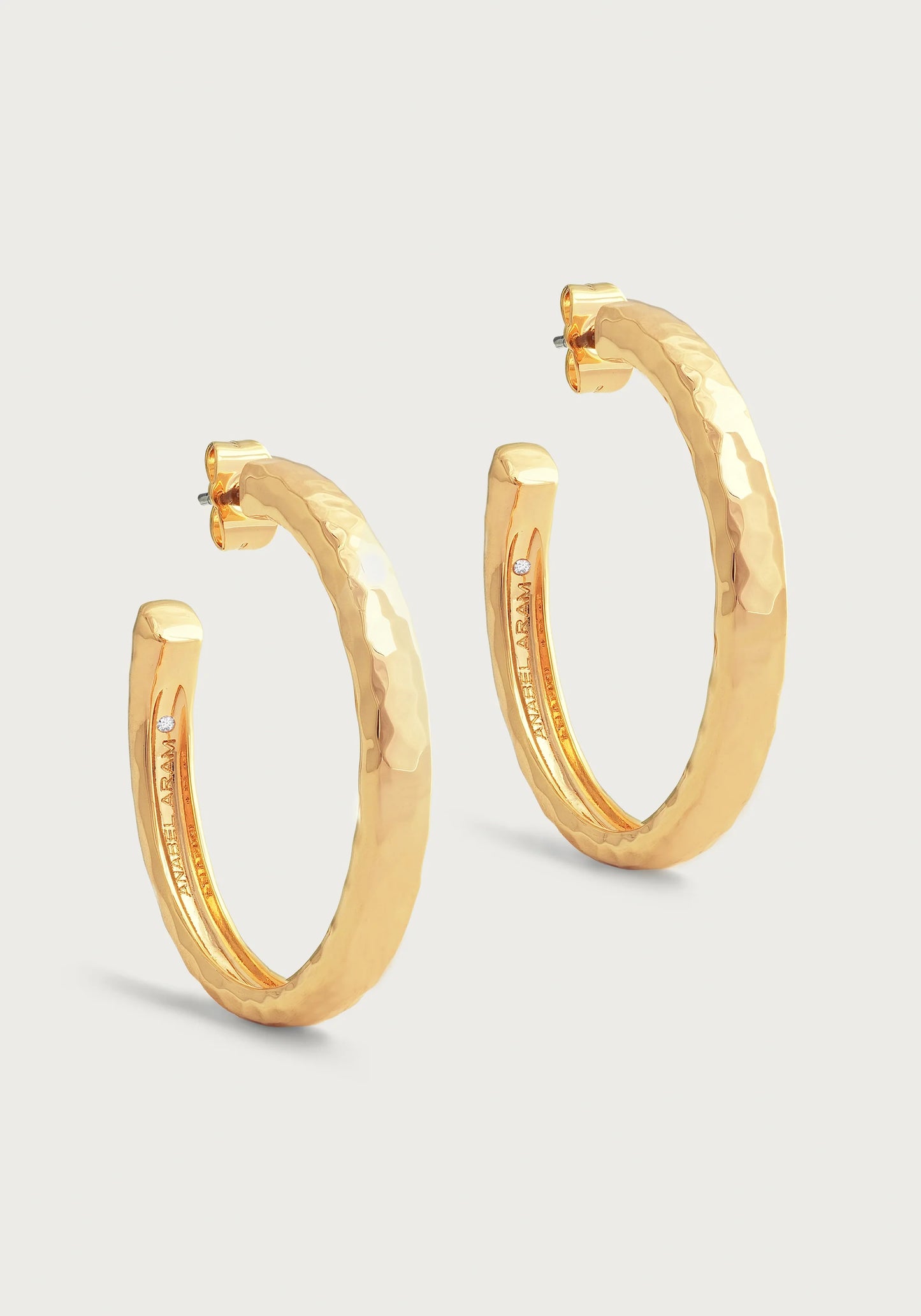 Farrier Medium Hoops Gold - Bella Boutique
