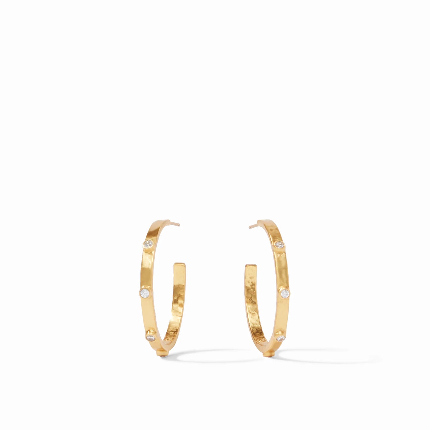 Julie Vos Crescent Stone Hoop - Bella Boutique
