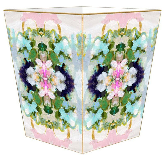 WB515LP-Laura Park Nantucket Bloom Wastepaper Basket - Bella Boutique