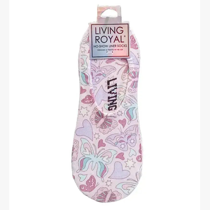 No-Show Liner Socks - Mahjong Tiles - Pink - Bella Boutique