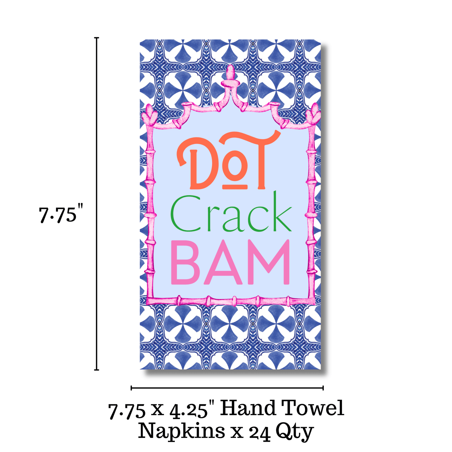 Mahjong Blue Tiles 24ct Guest Napkin Separates (3 ply) - Bella Boutique