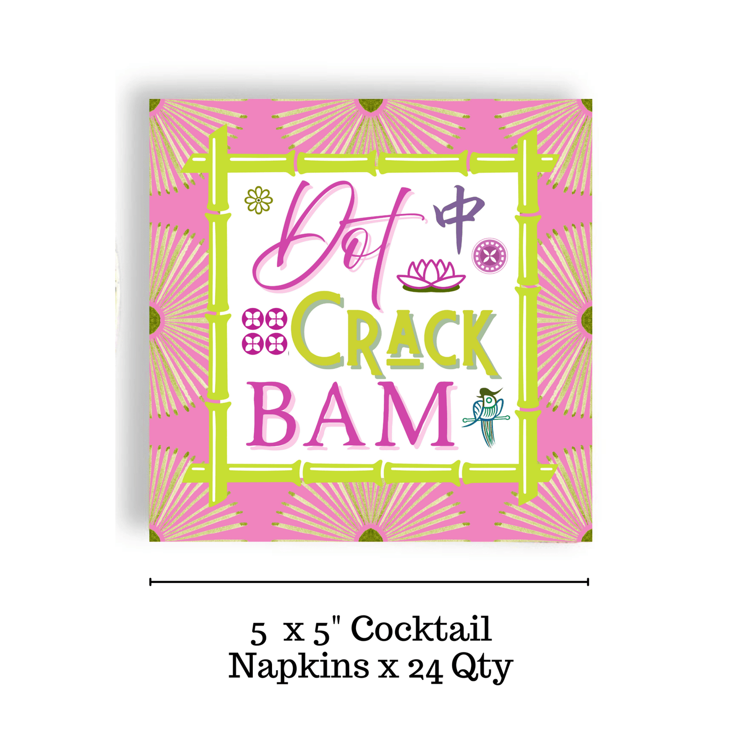 Mahjong Psychedelic 24ct Cocktail Napkin Separates (3ply) - Bella Boutique