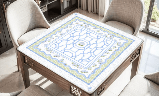 Hamptons Hydrangea Mahjong Mat | The House of Hydrangea Coll - Bella Boutique