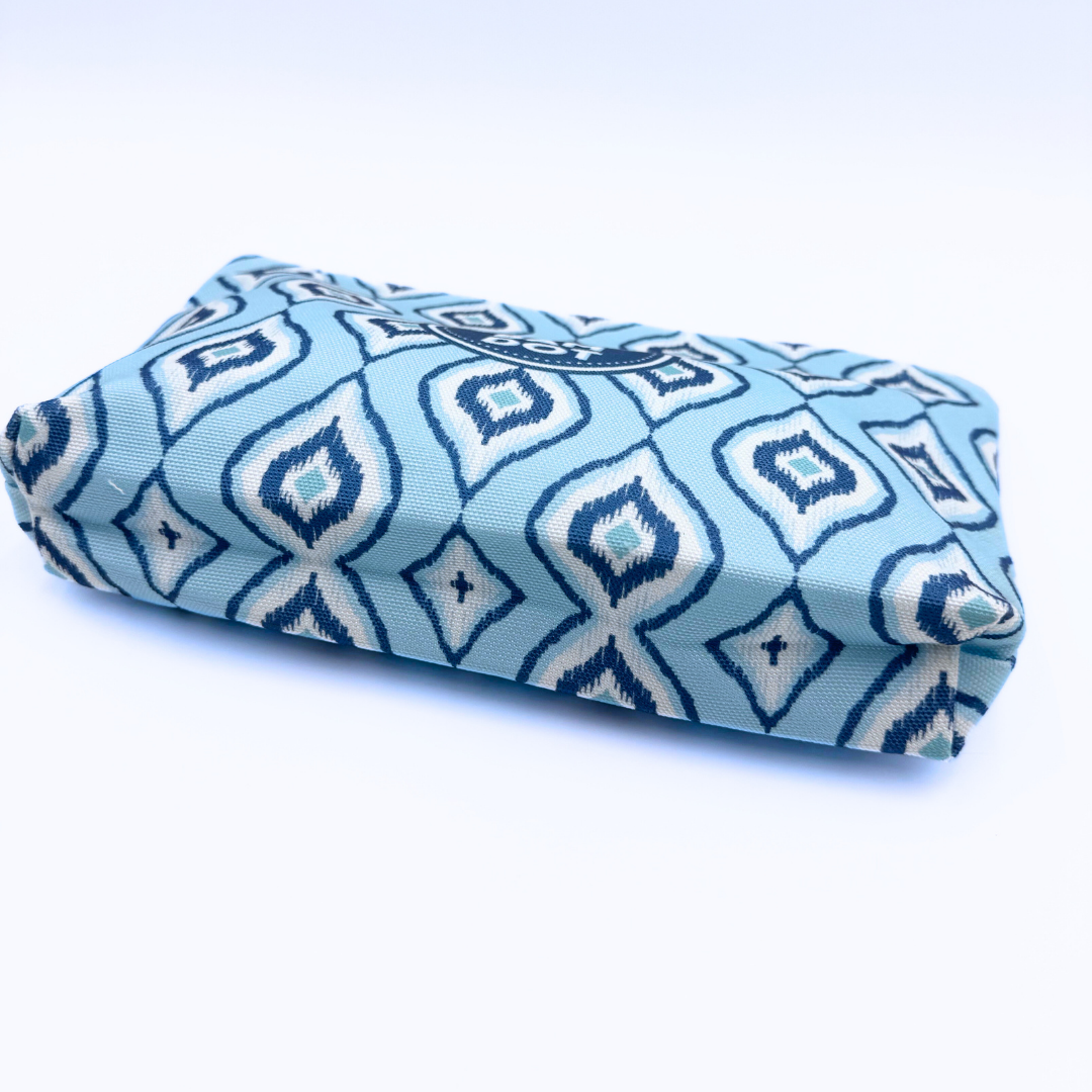 Mahjong Tile & Accessory Bag| Blue Navy Crack Bam Dot