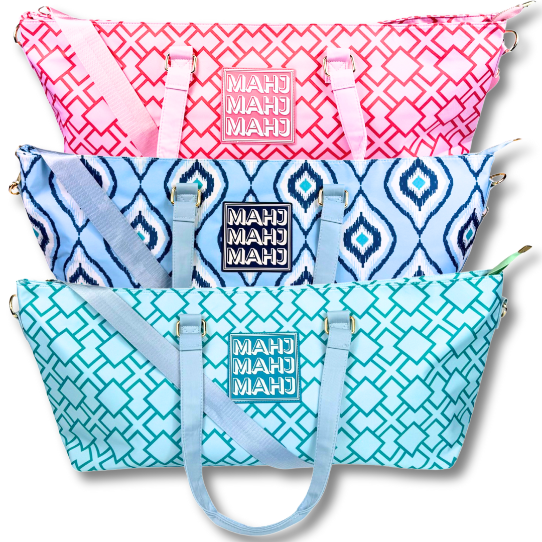 Premium Mahjong Tote Bag | Zipper, Perfect Width and Height | Carry All your Mah Jongg Accessories