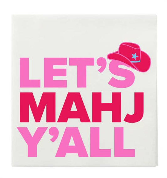 “LET’S MAHJ Y’ALL” COCKTAIL NAPKINS - Bella Boutique