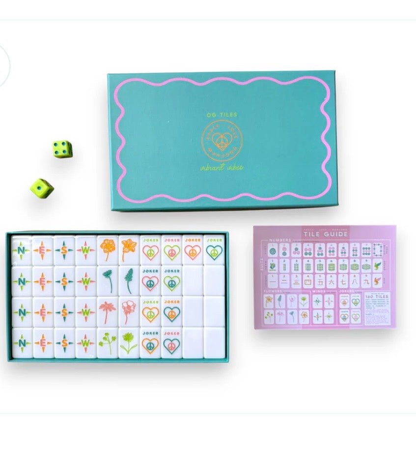 OG Vibrant Vibes Mahjong Tiles and Pouch - Bella Boutique