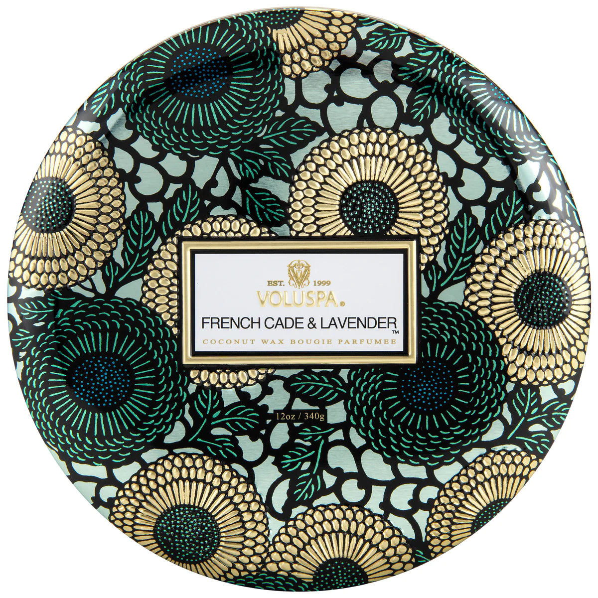 Voluspa French Cade and Lavender 3 Wick Pedestal Candle