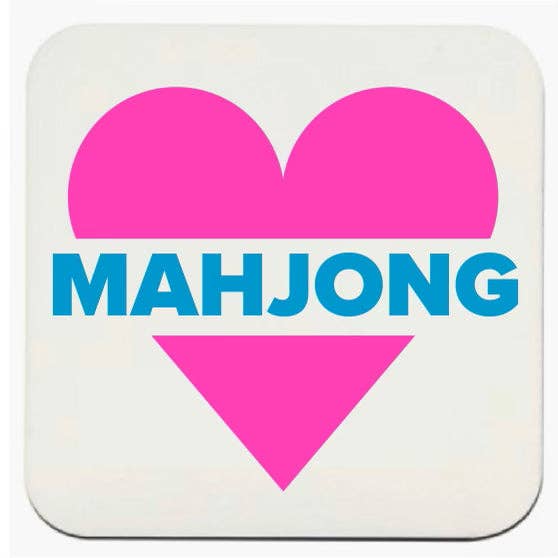 “HEART MAHJONG" COASTERS - Bella Boutique