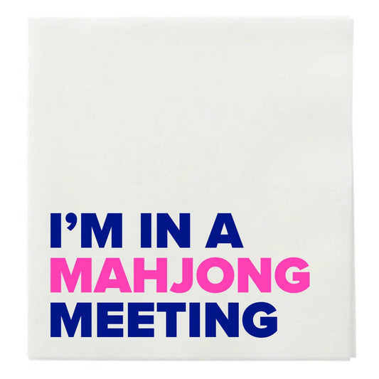 “ I’M IN A MAHJONG MEETING” COCKTAIL NAPKINS - Bella Boutique
