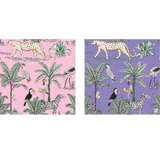 DOUBLE-SIDED MAT | Double the Fun/Dhonk & Bespoke Collab Jungle Mat - SPRING PINK & LILAC - Bella Boutique