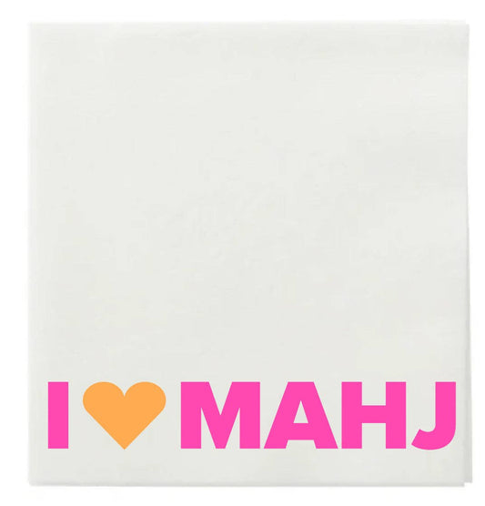 "I HEART MAHJ" COCKTAIL NAPKINS - Bella Boutique