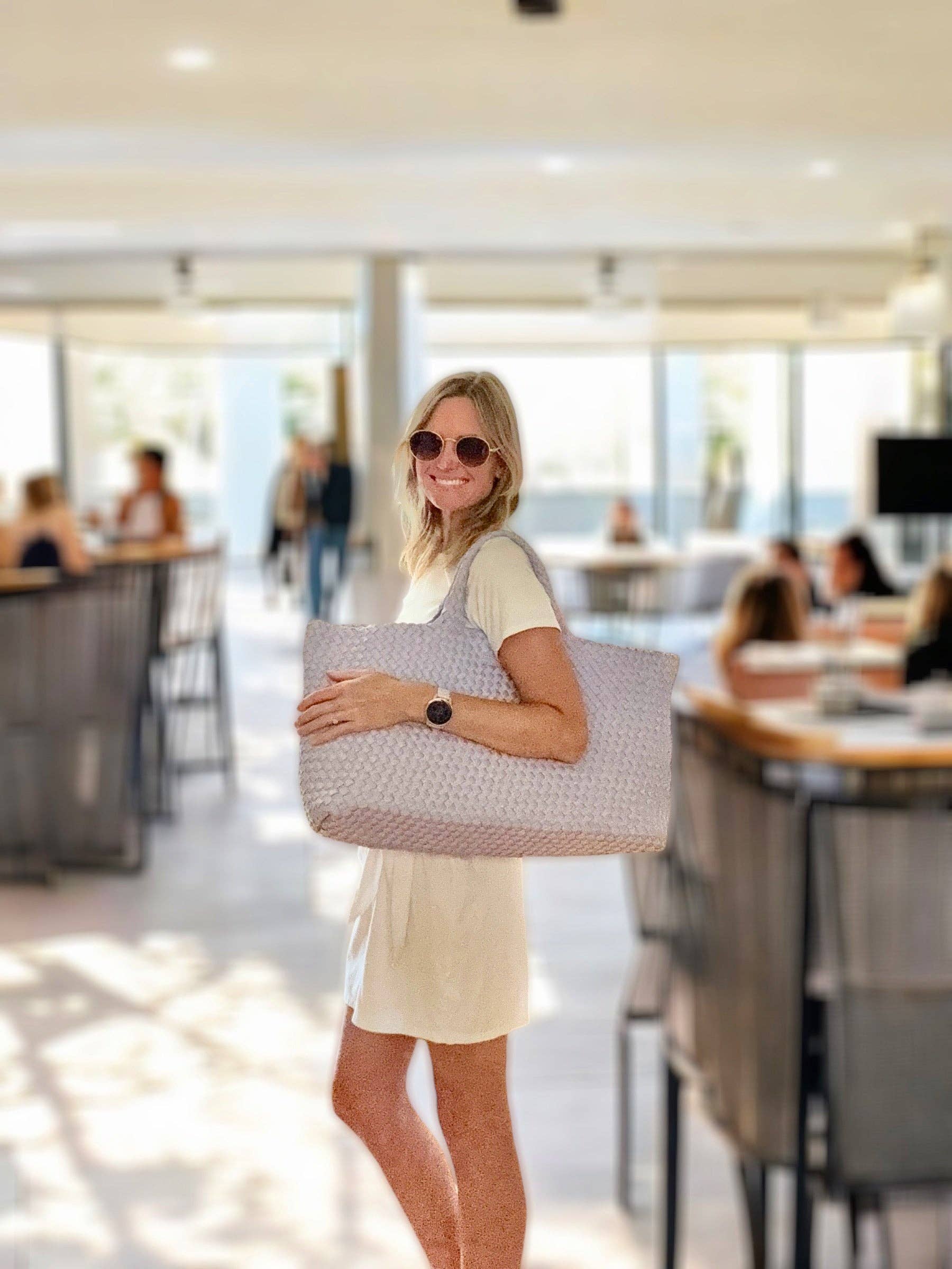 Woven Mahjong Carryall - Bella Boutique