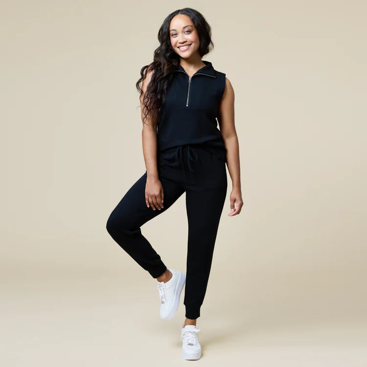 Pure Dream 1/4 ZIp Jogger Set Sleeveless