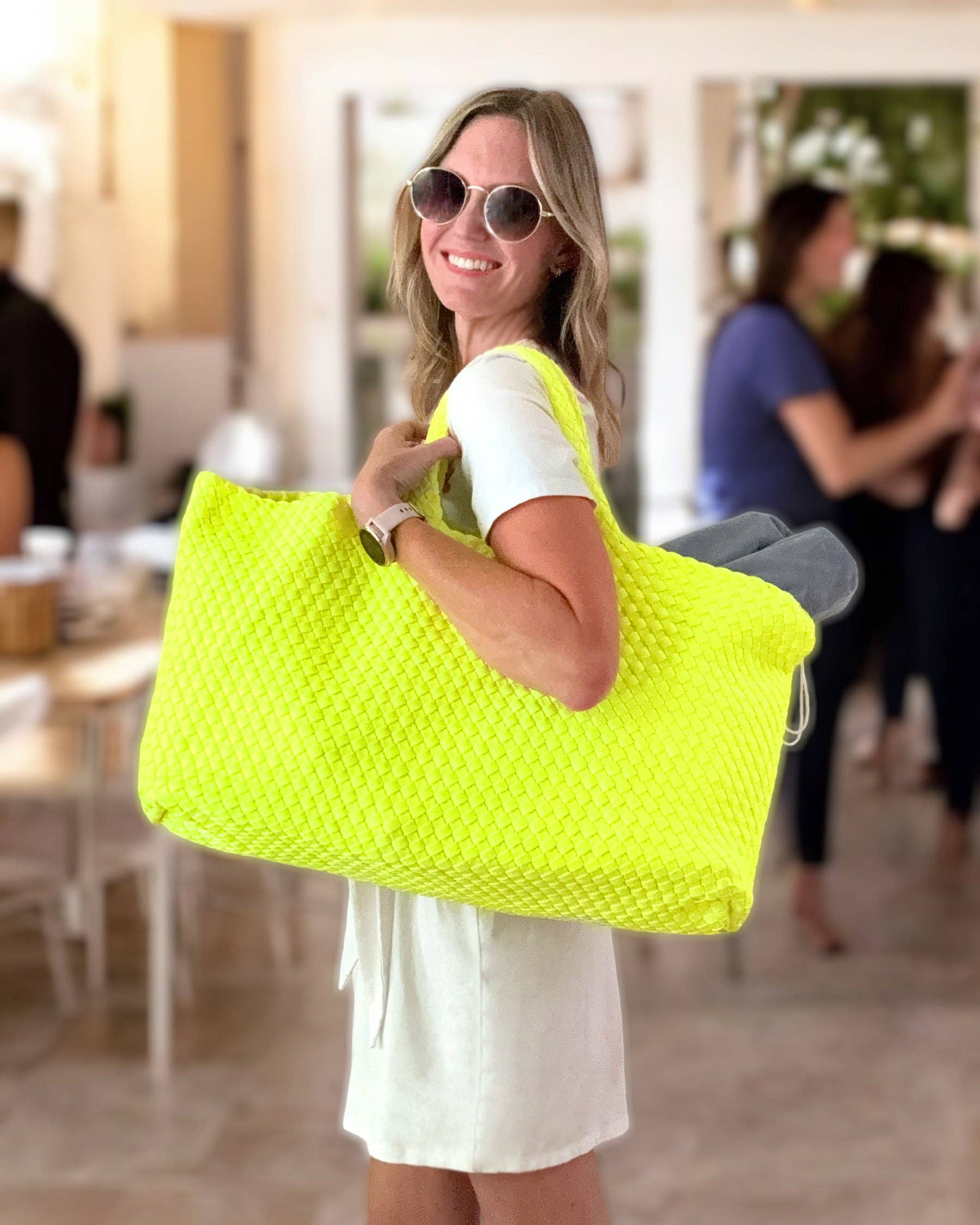 Woven Mahjong Carryall - Bella Boutique