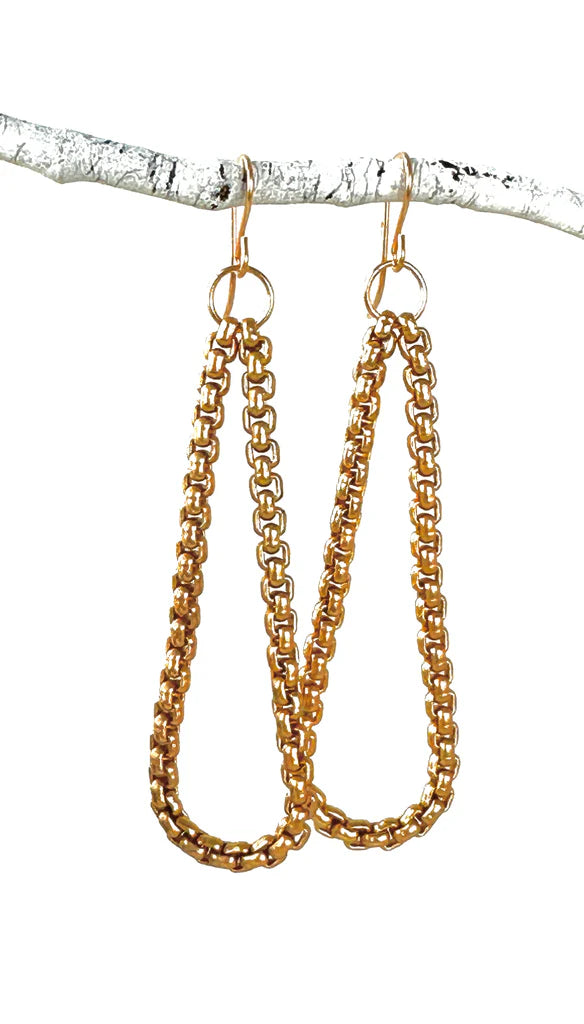 Gold Venetian Chain Drops - Bella Boutique