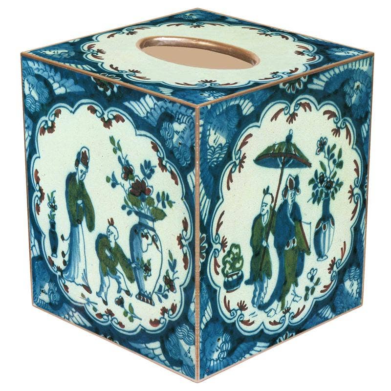 Chinese Porcelain Tissue Box Cover