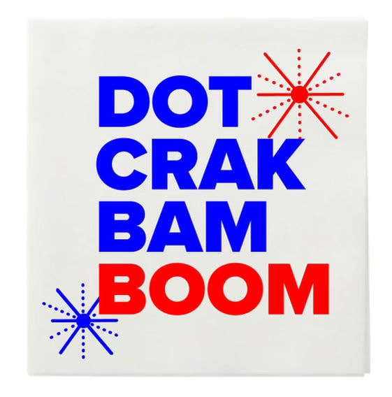 “DOT CRAK BAM BOOM ” COCKTAIL NAPKINS - Bella Boutique