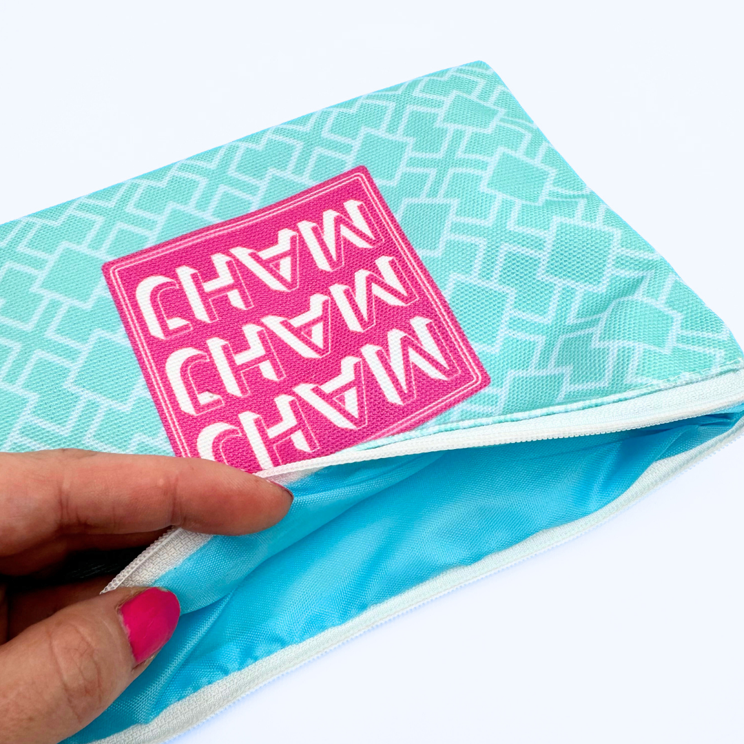 Mahjong Card & Accessory Bag | Turquoise Mahj Mahj Mahj
