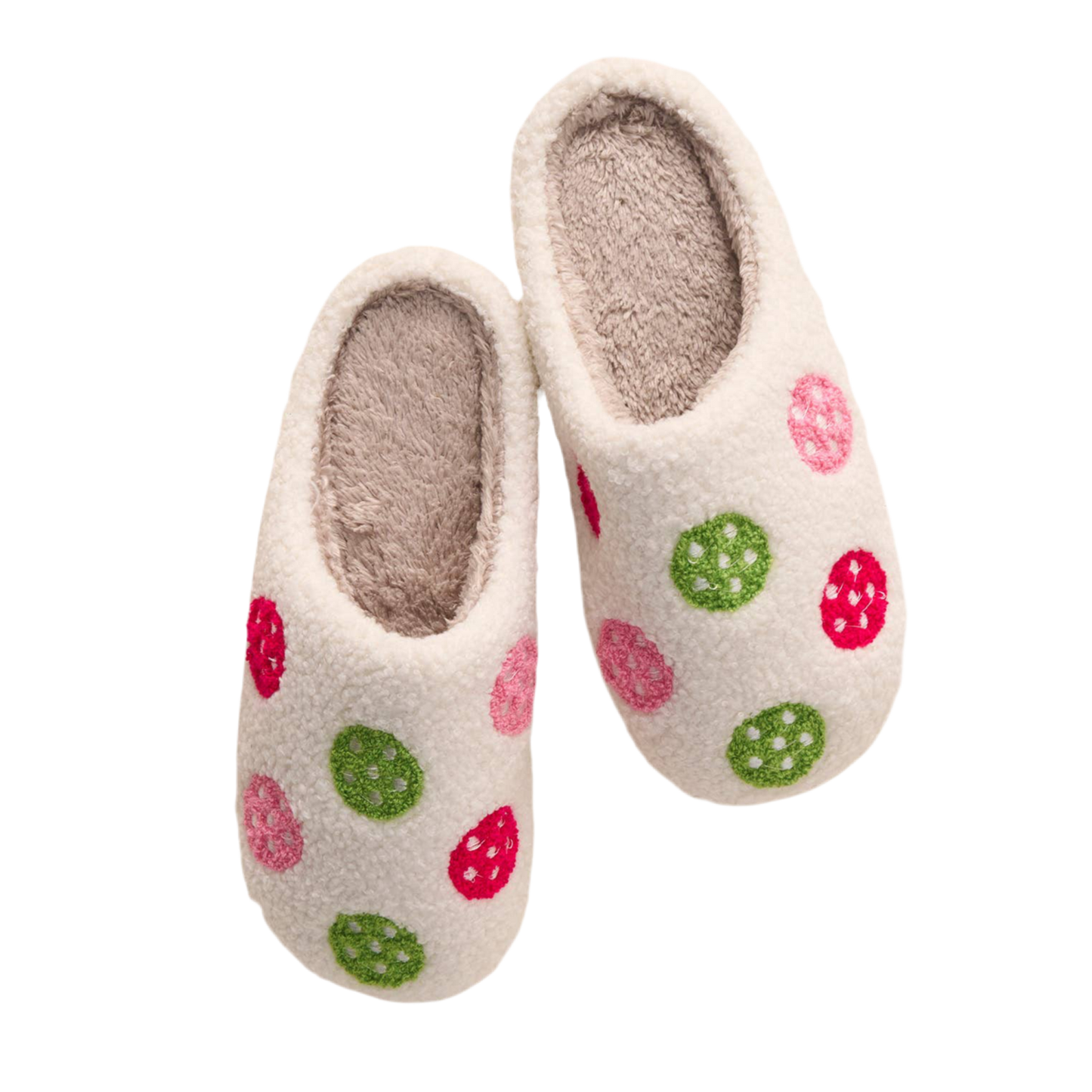 Fuzzy Slippers-Pickleball Balls M/L