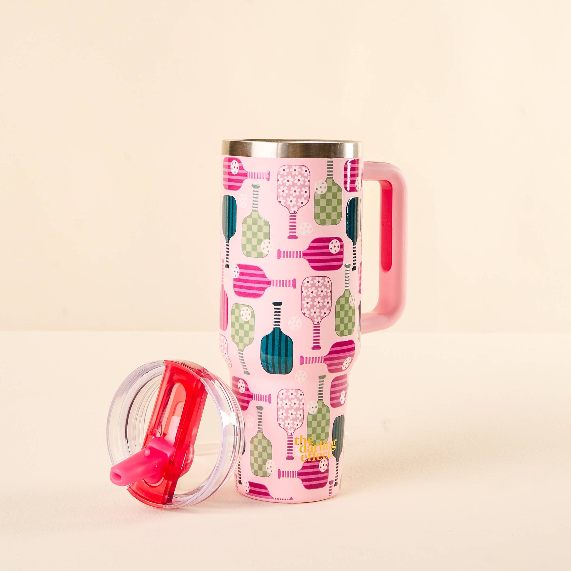 40 oz Lifestyle Flip Straw Tumbler-Pickleball Party - Bella Boutique
