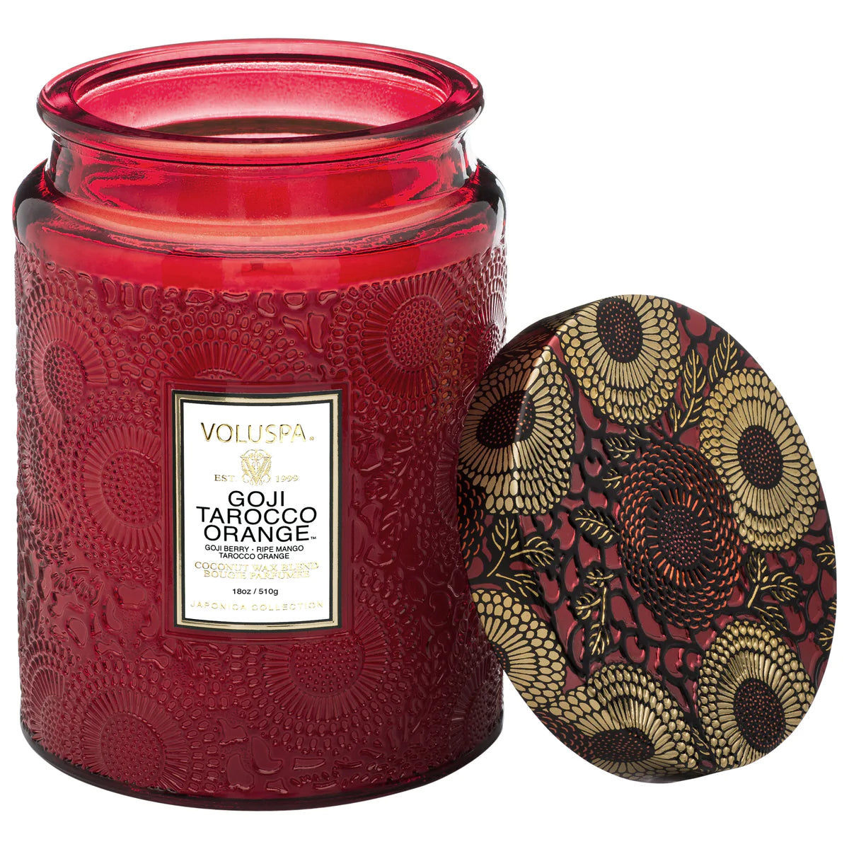 Voluspa Goji Tarocco Orange Large Glass Jar Candle