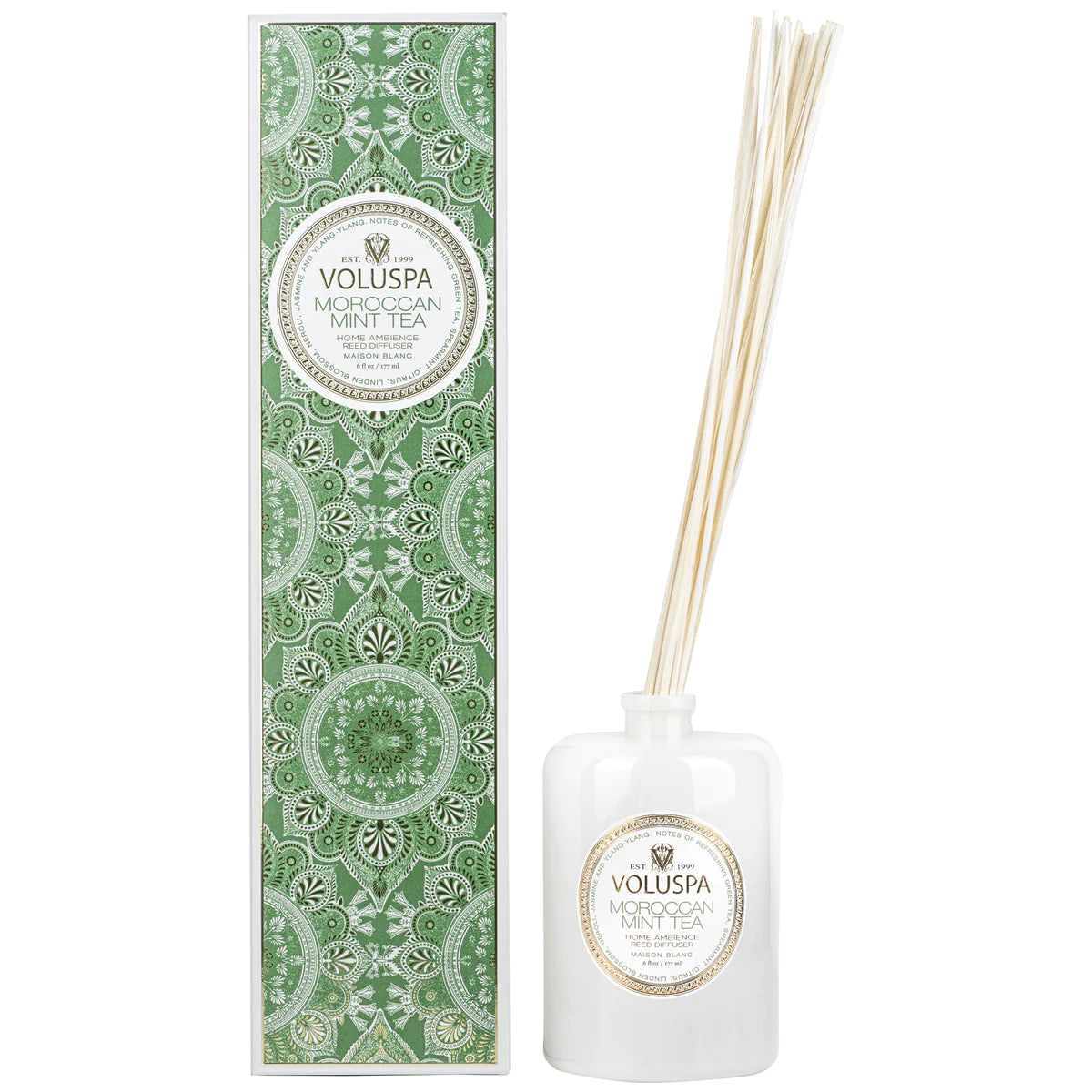 Voluspa Moroccan Mint Tea Reed Diffuser