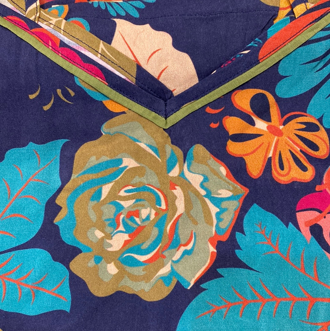 Vintage Floral Cami Pajama in Ink