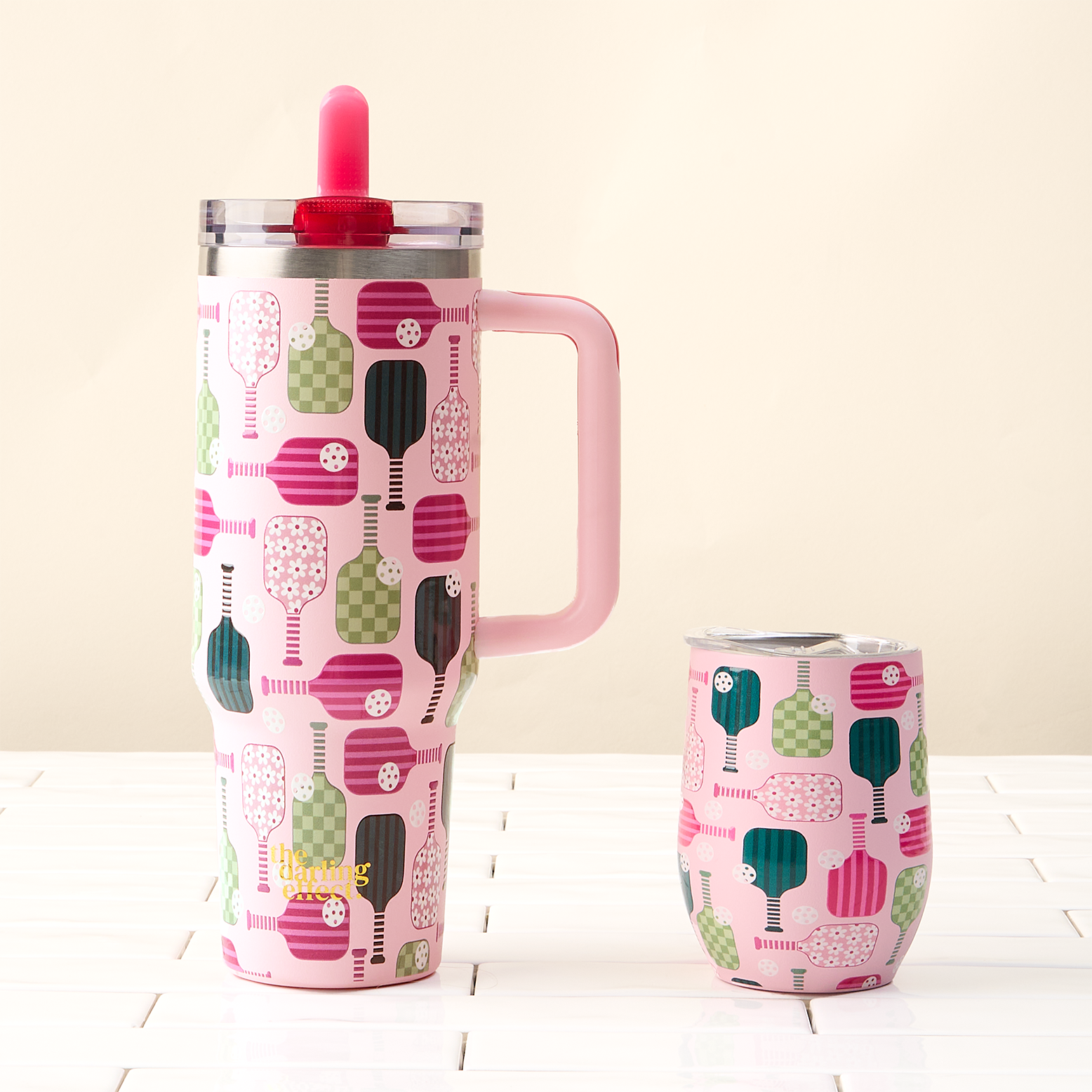 40 oz Lifestyle Flip Straw Tumbler-Pickleball Party - Bella Boutique