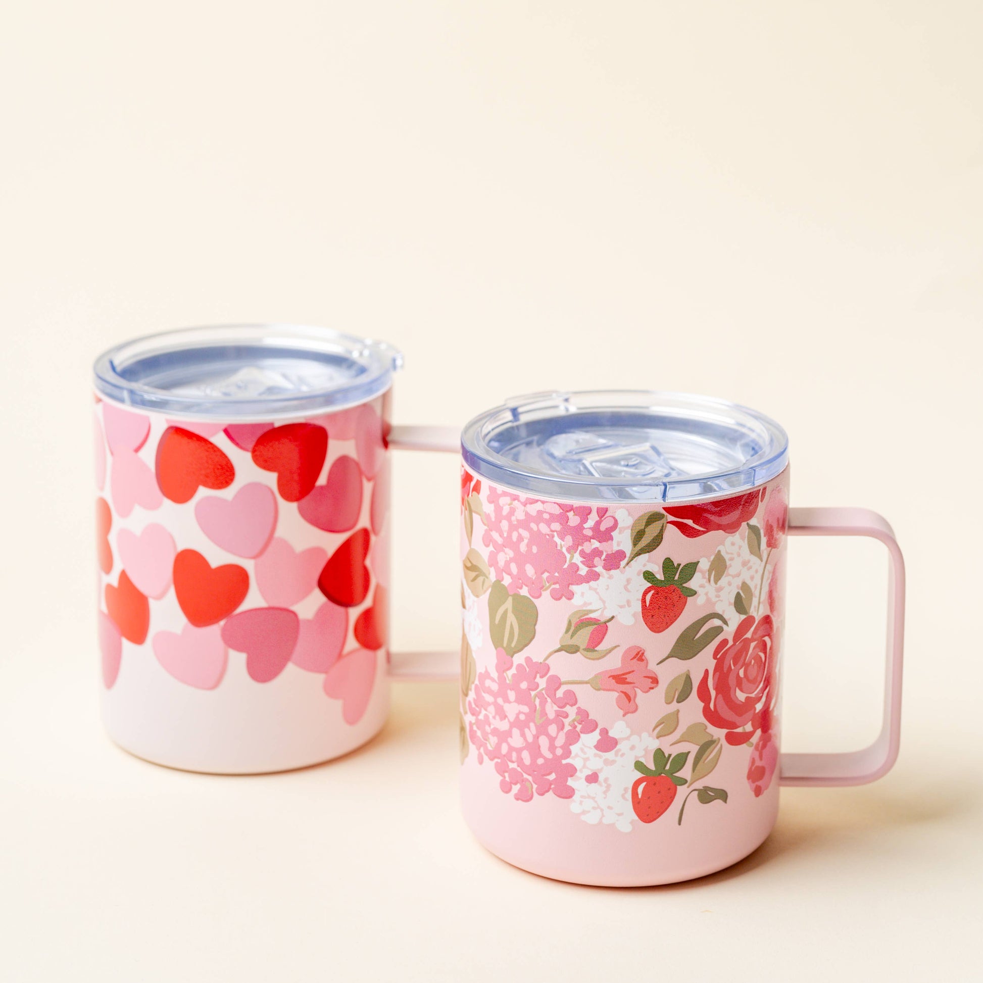 14 oz Insulated Mug-Blushing Hearts - Bella Boutique