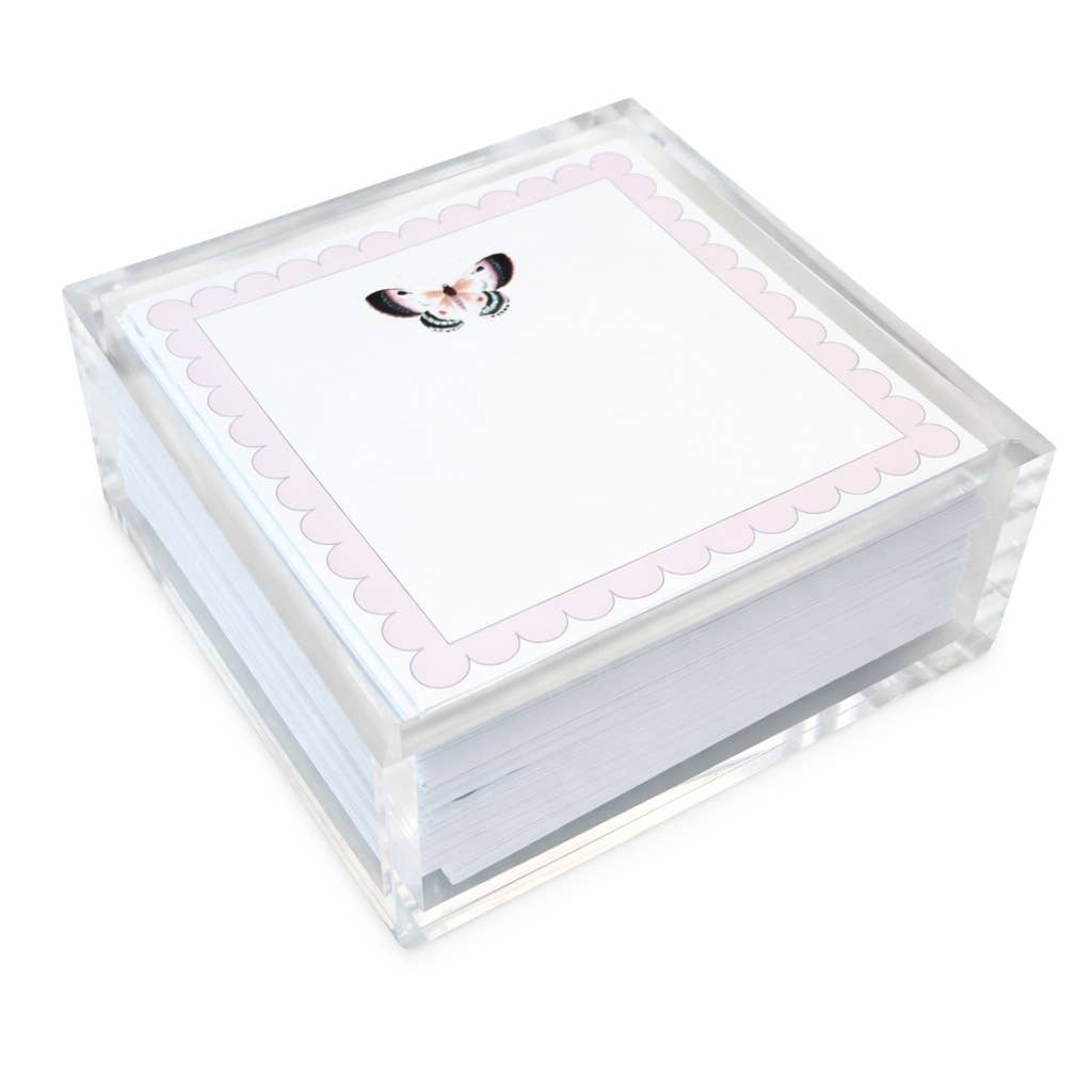 Paper in Acrylic Holder, Butterfly - Bella Boutique