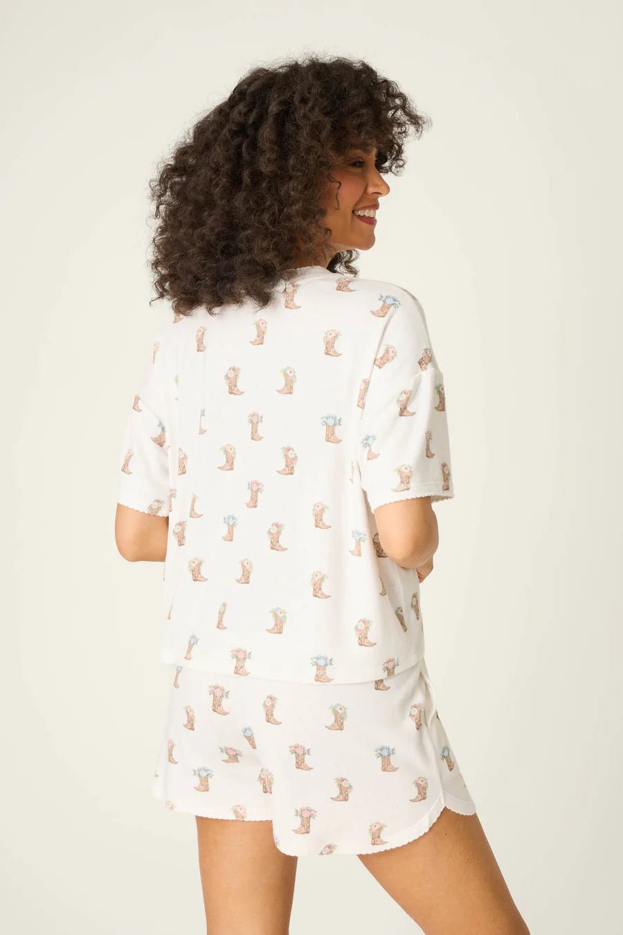 Western Blooms Short Pajama Set - Bella Boutique