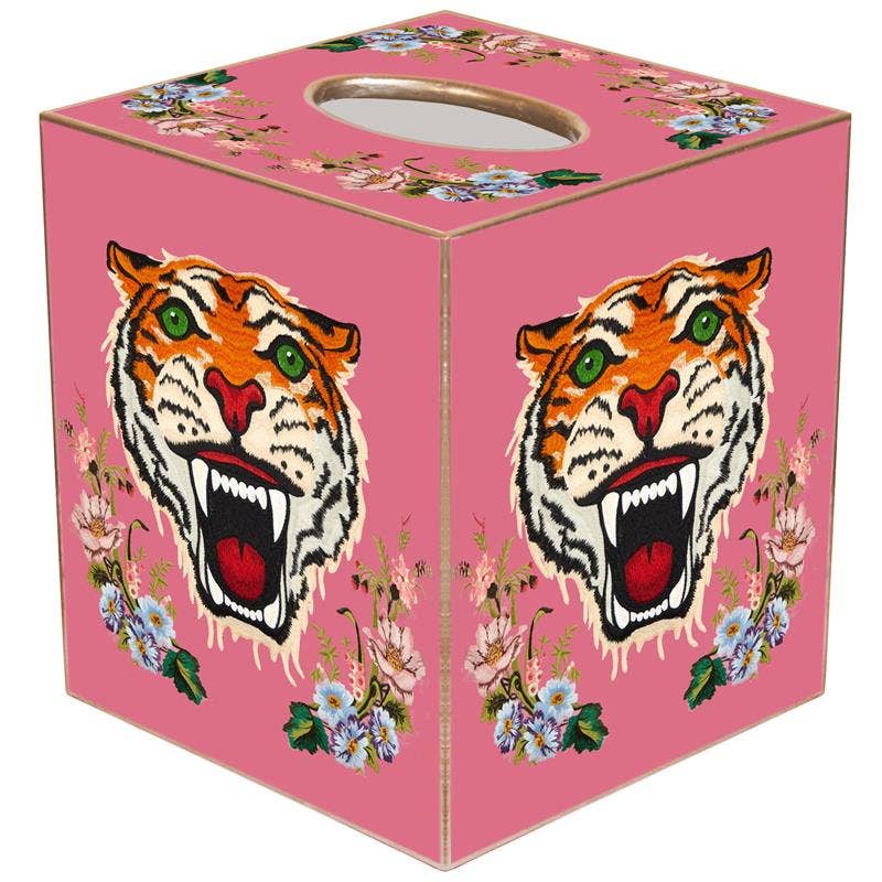 Pink Tiger Tissue Box Cover - Bella Boutique