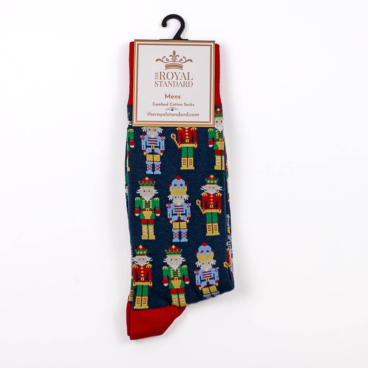 Men's Nutcracker March Socks Navy/Red One Size - Bella Boutique
