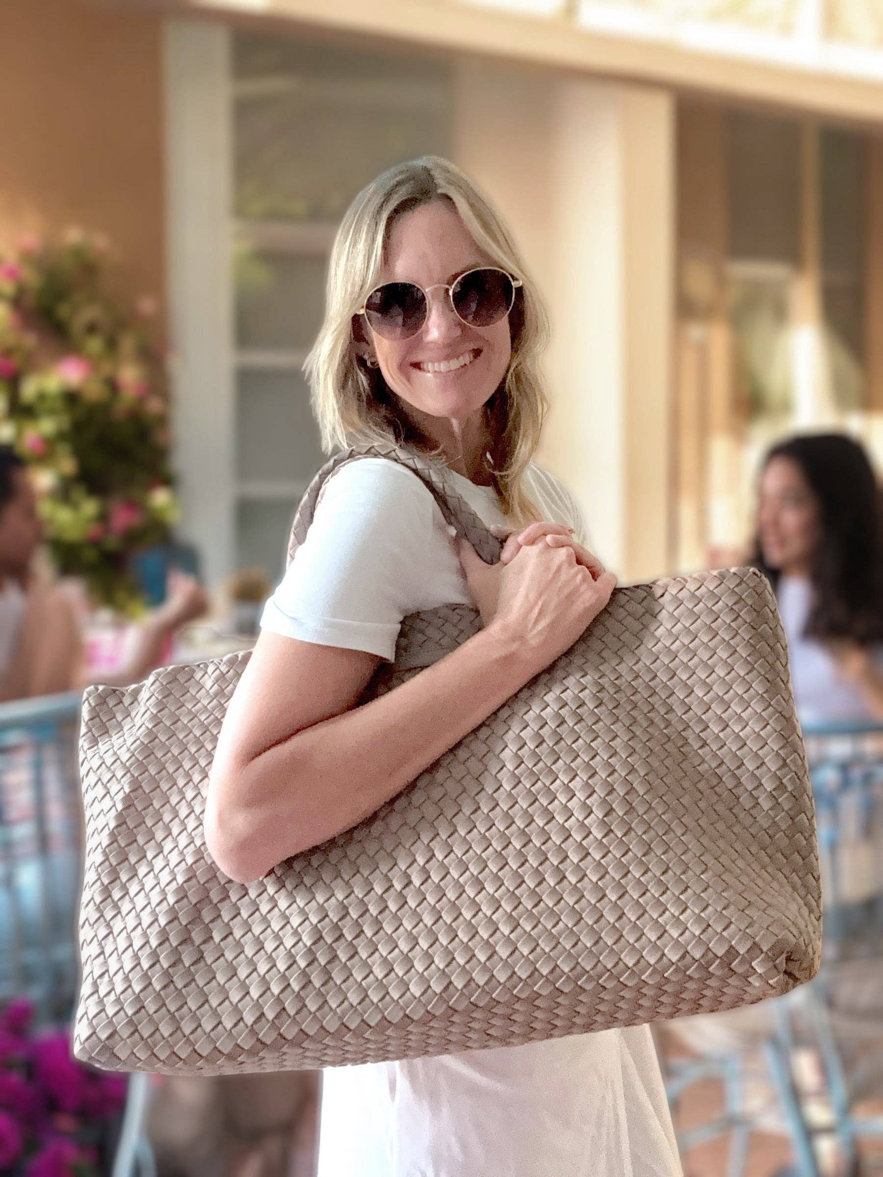 Woven Mahjong Carryall - Bella Boutique