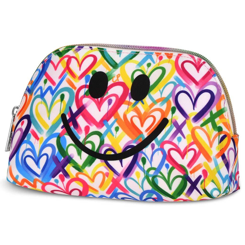 Hearts Oval Cosmetic Bag - Bella Boutique
