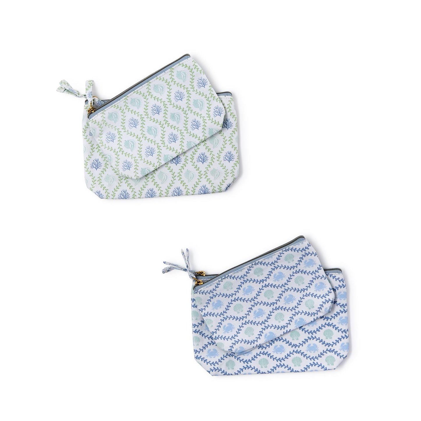 Coastal Set of 2 Cosmetic Bags