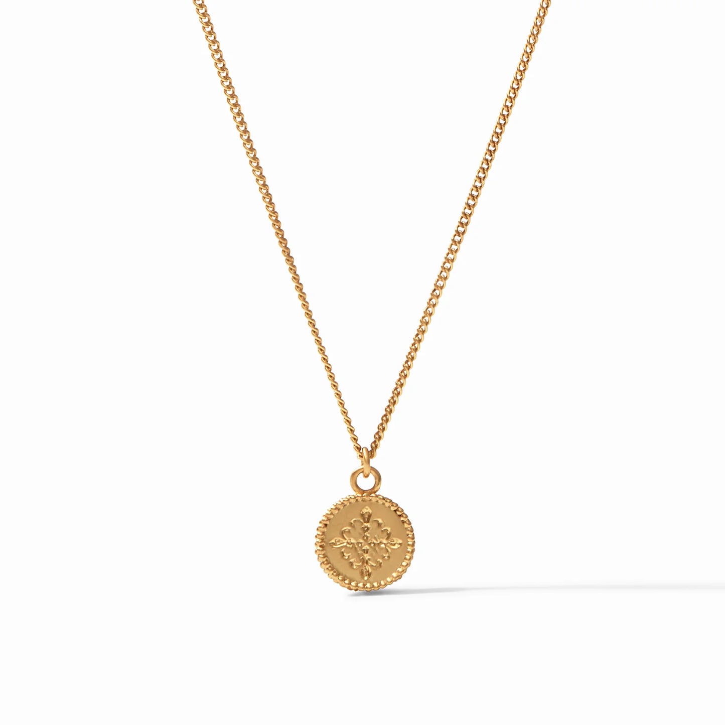 Fleur De Lis Solitaire Necklace