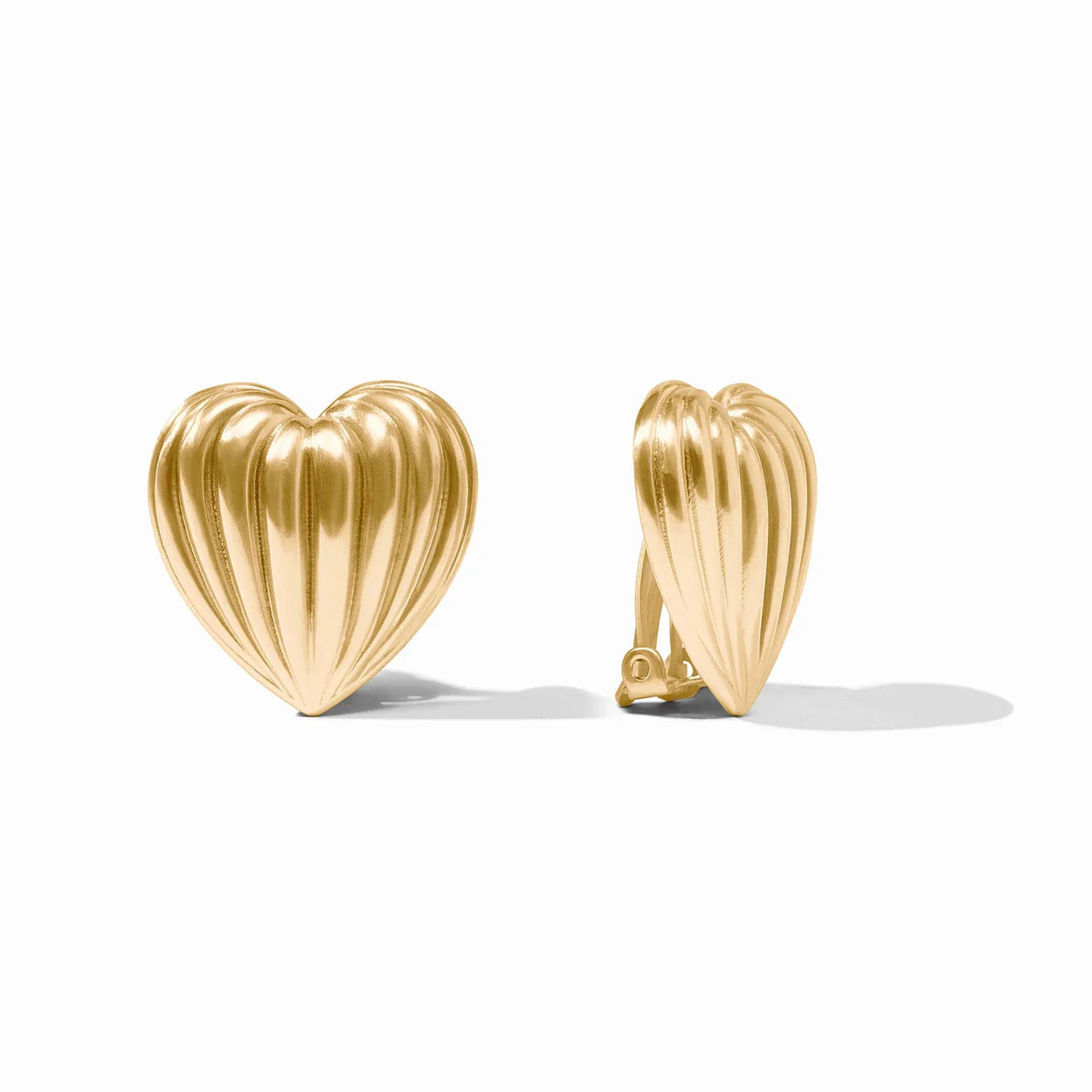 Puffy Heart Clip Gold - Bella Boutique