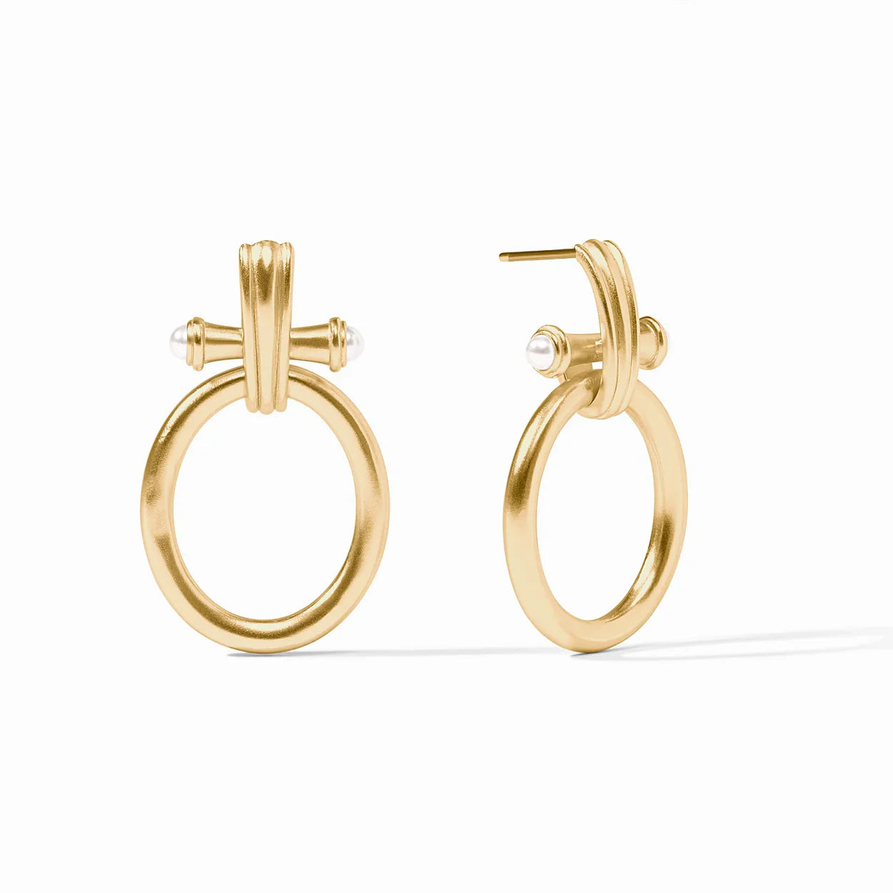 Bamboo Doorknocker Earrings - Bella Boutique