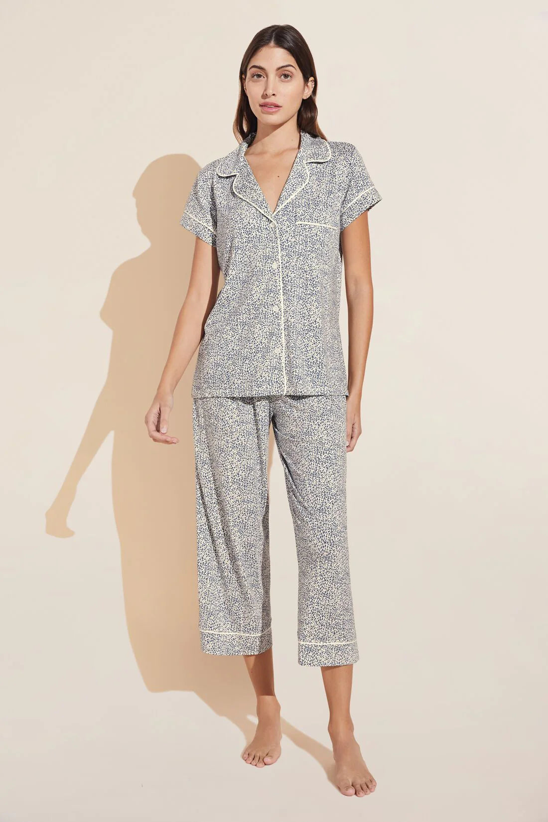 Giselle Cropped Pant Set Animal