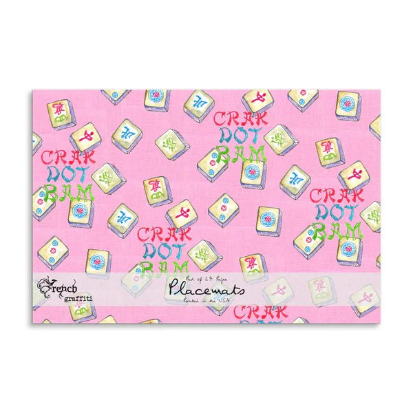 Colorful Mahjong Tiles Paper Placemat - Bella Boutique